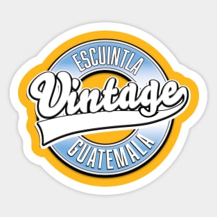 Escuintla guatemala vitnage logo. Sticker